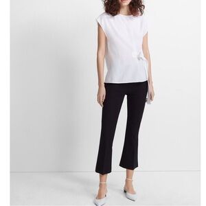 NWT Club Monaco Magnus Pant Black size 10. Crop / kick flare, flat front, zipper